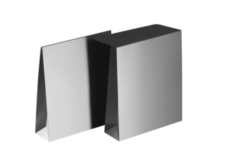 Mock-ups of grey envelope packages