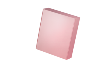 Mockup of a pink large corrugated cardboard box