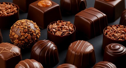 Elegant Dark Chocolate Assortment Sweet Treats