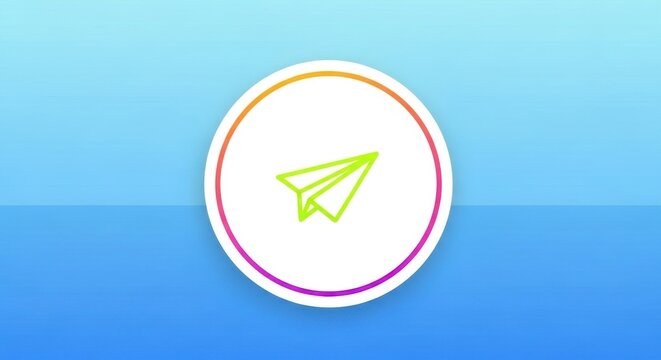 Minimalist paper airplane icon on gradient backdrop representing communication in the modern age