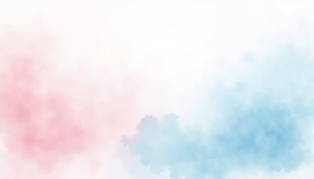 Hues of tender rose blush against cool morning blues watercolor background 