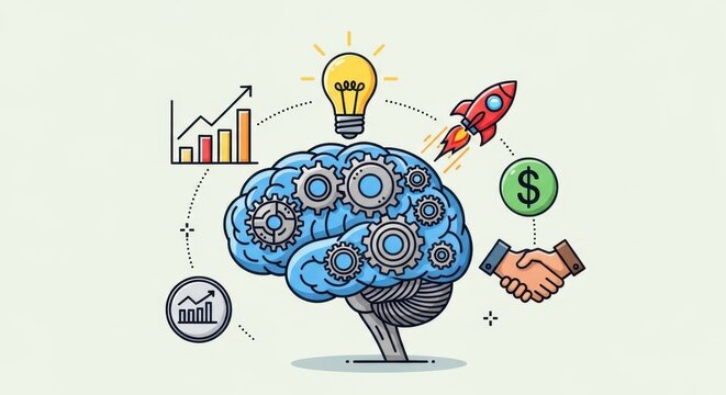 Brainstorming for Startup Success: Conceptualizing Innovation and Growth with Mechanical Brain - Powered by Adobe