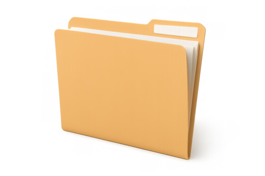 Manila folder holding important documents and essential paperwork, organizing business information and files in office administration