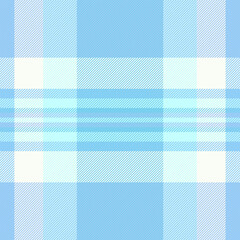 Part vector tartan pattern, conceptual fabric texture textile. Purchase plaid seamless check background in cyan and blue colors.