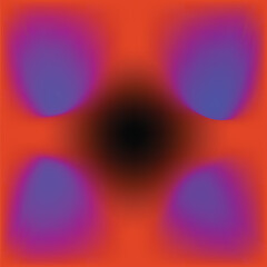 Vibrant Orange and Purple Blurred Gradient with Dark Center