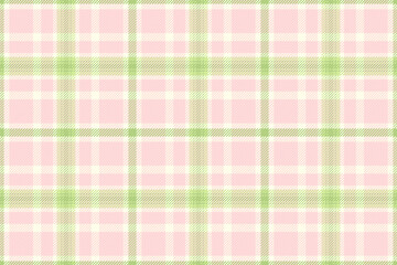 Valentines day seamless pattern background, decoration check tartan fabric. Conceptual vector plaid textile texture in light and green colors.