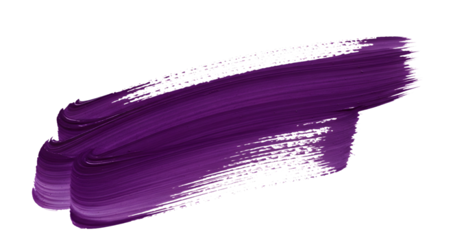 vibrant thick paint brush stroke texture isolated on a transparent background. artistic detail with visible paint marks, creative, PNG