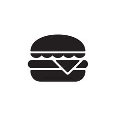 Minimalist Hamburger or Cheeseburger Icon