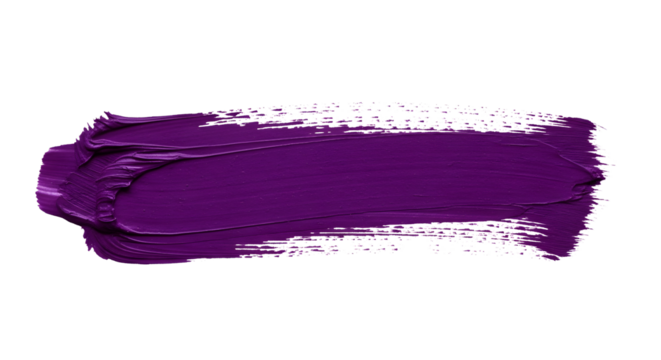 vibrant thick paint brush stroke texture isolated on a transparent background. artistic detail with visible paint marks, creative, PNG