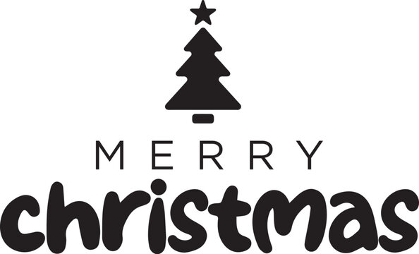 Merry Christmas Design Template , Merry Christmas Typography