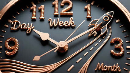 Clock showing work process I Wall Decor 