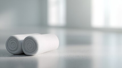 494. fitness gear on clean studio floor, modern vibe, soft diffused glow, ample space for text, brand-safe, no logos