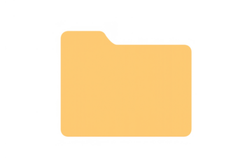 Yellow folder icon representing digital data storage, organization, file directory, and information management