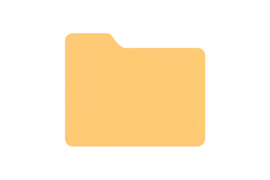 Yellow folder icon representing digital data storage, organization, file directory, and information management