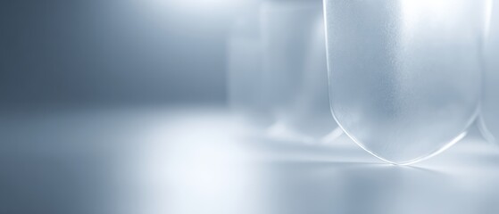 79. cybersecurity concept with translucent shields and code, calm atmosphere, gentle key and fill light, ample space for text on the right, ideal for online ads