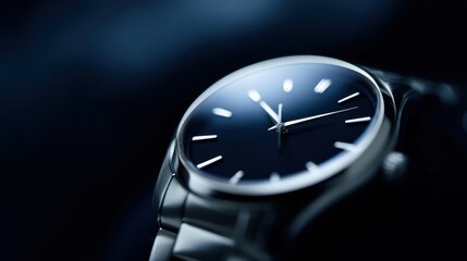 243. high-end watch close-up with dramatic lighting, advertising mood, soft diffused glow, clean background for typography, ideal for commercial use