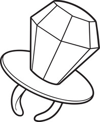 Diamond Candy Ring Tattoo Stencil T-shirt Print