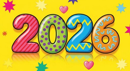 Happy New Year 2026 Celebration With Fun Decorations