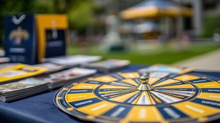 Outdoor Promotional Prize Wheel on Table