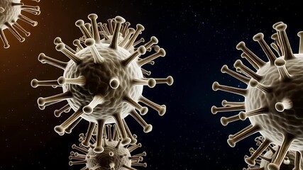 Coronavirus covid microscopic view of virus particles infection disease research science 3d render - Powered by Adobe