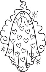 The Ghost of Love Tattoo Stencil T-shirt Print