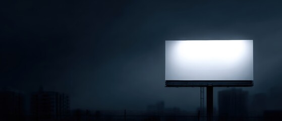 128. blank billboard in urban setting at dusk, advertising mood, controlled studio lighting, minimal composition, brand-safe, no logos
