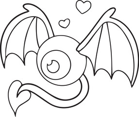 Bat Eye Tattoo Print T-Shirt Vector