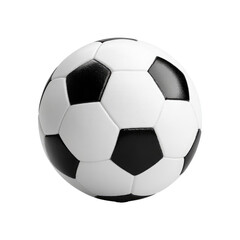 Obraz premium A black and white soccer ball, perfectly round, with hexagonal panels