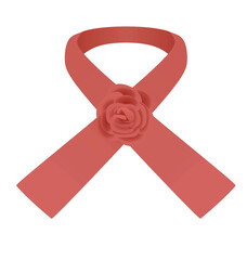 Red ribbon isolated. vector illustration	