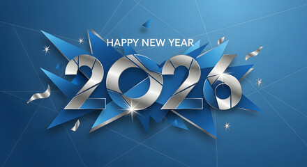 Festive 2026 New Year Celebration with Fireworks.