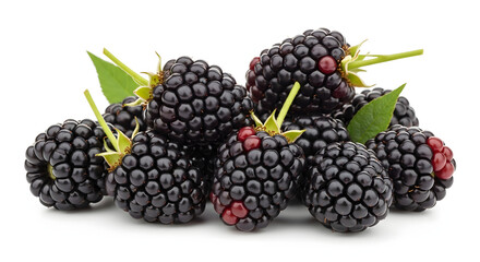 Fresh Blackberries with Green Leaves for Healthy Snacks.