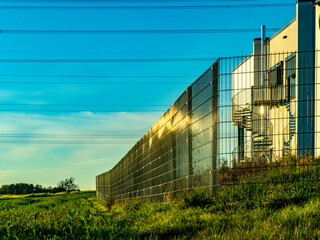 Gebäude in einem Industriegebiet