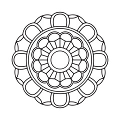 Coloring page featuring a mandala design	