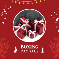 Red Modern Boxing Day Sale Event Instagram Post