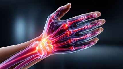 3D Visualization of Wrist Joint with Pain and Inflammation