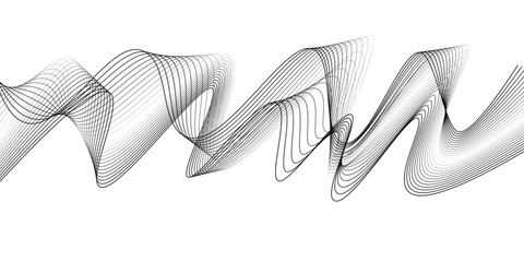 Elegant black and white abstract wave vector design for leather high heel shoe fashion illustration