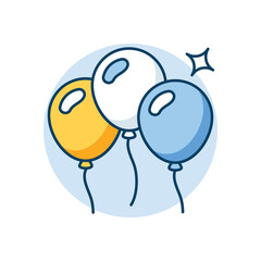 Ballons icon clean and modern vector illustration