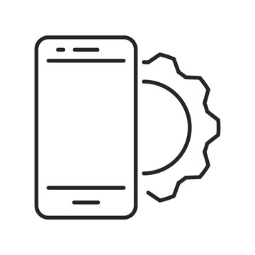 smartphone setting web line icon
