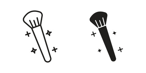 Makeup brush icon concept vector illustration. logotype icon designs