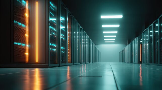 Luminous 5g network hub in data center infrastructure - Powered by Adobe