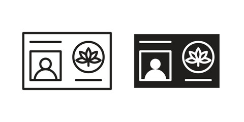 Medical marijuana card icon concept vector illustration. logotype icon designs