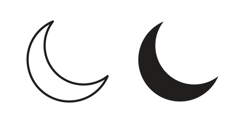 Moon icon concept vector illustration. logotype icon designs