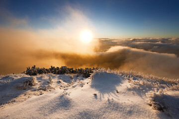 Sunrise in the mountains