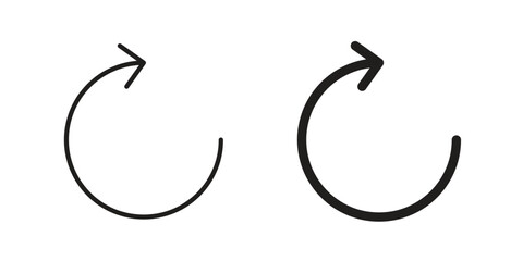 Rotate right icon concept vector illustration. logotype icon designs