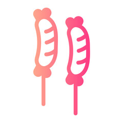 sausage gradient icon