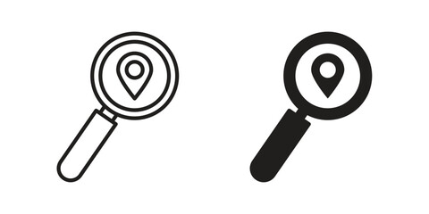 Search Location icon concept vector illustration. logotype icon designs