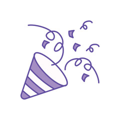 Fototapeta premium Confetti icon clean and modern vector illustration