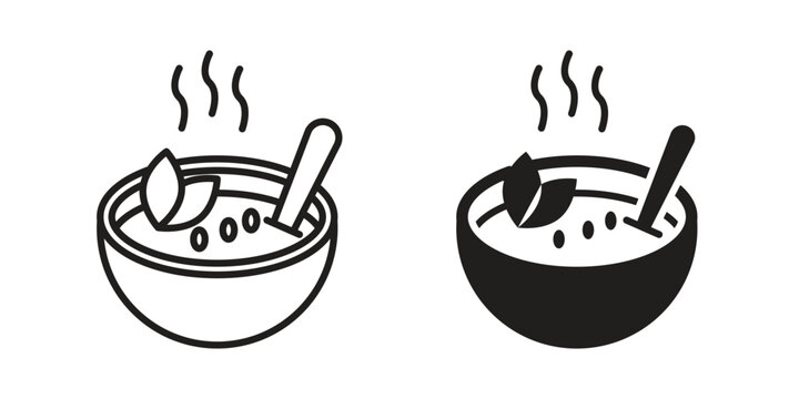 Soup icon concept vector illustration. logotype icon designs