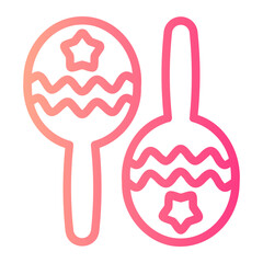 maracas gradient icon