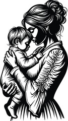 Mother, child, love, care, bonding, affection, embrace, tenderness, parenting, connection, family, closeness, emotional, nurturing, cuddle, warmth, gentle, holding, intimacy, protection 